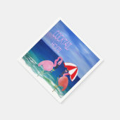 Serviette En Papier Flamant rose cocktail heure serviettes de plage. (Coin)