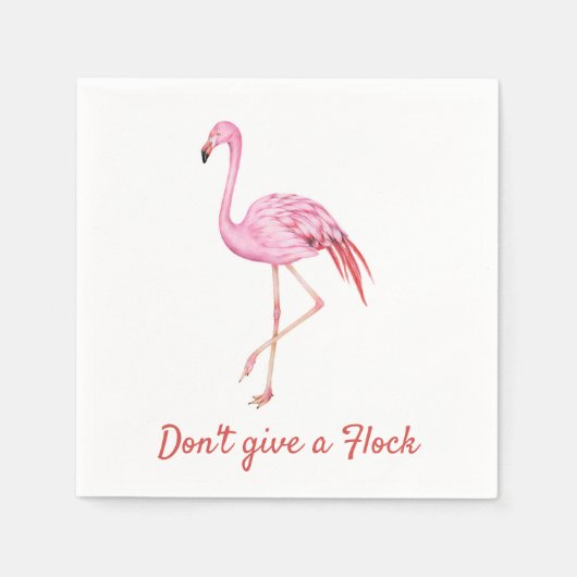 Serviette En Papier Flamant rose Cocktail serviettes (Devant)