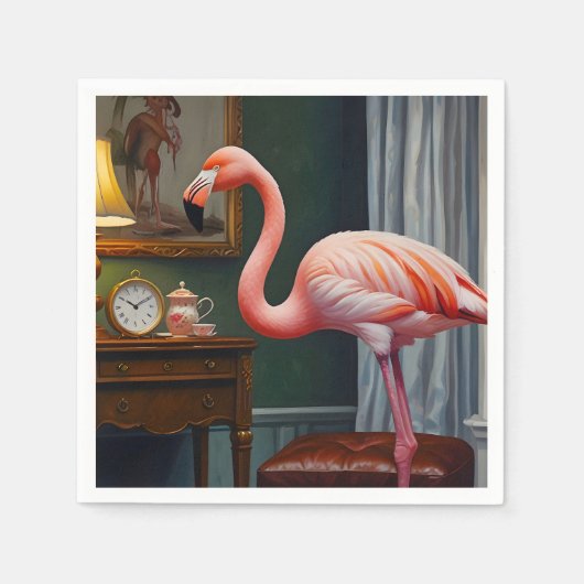 Serviette En Papier Flamant rose Cozy Corner (Devant)