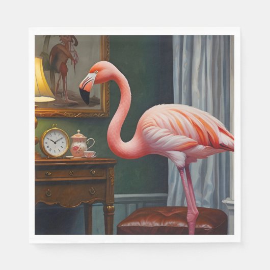 Serviette En Papier Flamant rose Cozy Corner (Devant)