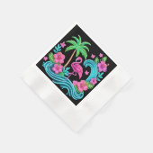 Serviette En Papier Flamant rose de néon tropical (Coin)
