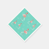 Serviette En Papier Flamant rose de Noël Groupe papier serviette (Coin)