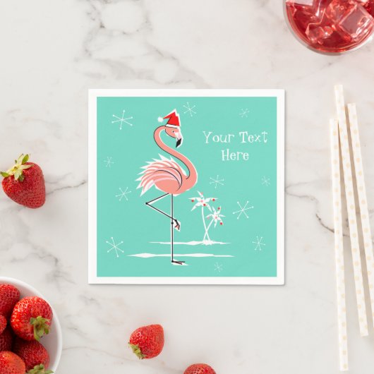 Serviette En Papier Flamant rose de Noël Papier à papier (En situation)