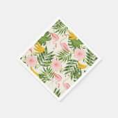 Serviette En Papier Flamant rose d'été tropical Napkin (Coin)