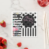 Serviette En Papier Flamant Rose Été Points Fun Funky Fête (En situation)