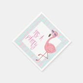 Serviette En Papier Flamant rose été "Son A Party" (Coin)