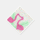 Serviette En Papier Flamant rose Fun Tropical Motif (Coin)