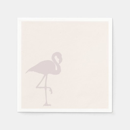 Serviette En Papier Flamant rose minimaliste serviettes (Devant)