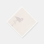 Serviette En Papier Flamant rose minimaliste serviettes (Coin)