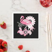 Serviette En Papier Flamant rose moderne personnalisé noir rose (En situation)