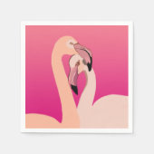 Serviette En Papier Flamant rose Oiseaux Cocktail Papier de table (Devant)