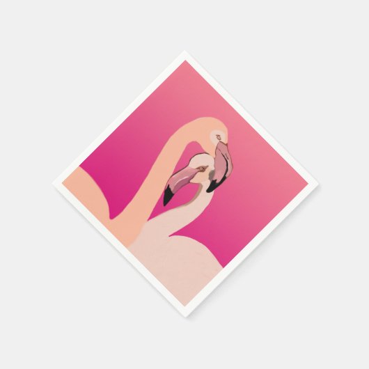 Serviette En Papier Flamant rose Oiseaux Cocktail Papier de table (Coin)