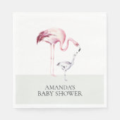 Serviette En Papier Flamant rose papier Baby shower neutre serviettes (Devant)