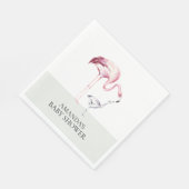 Serviette En Papier Flamant rose papier Baby shower neutre serviettes (Coin)