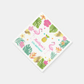 Serviette En Papier Flamant rose Pool Party Napkin Flamant rose tropic (Coin)