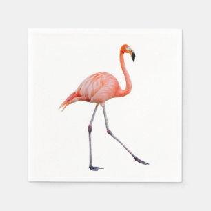 Serviette En Papier Flamant rose rose