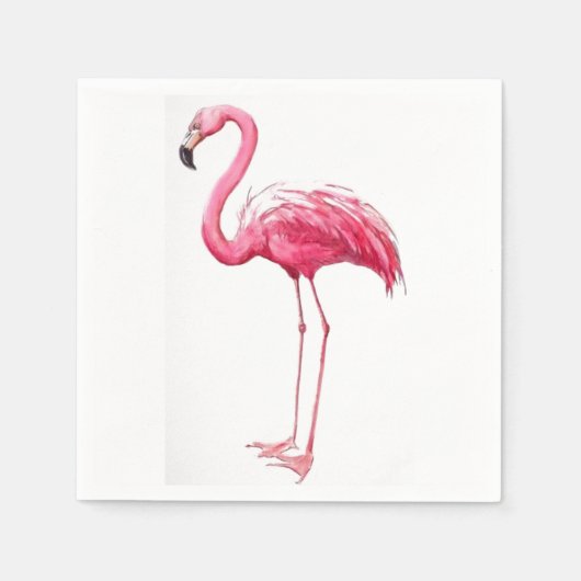 Serviette En Papier Flamant rose rose (Devant)