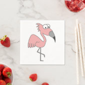Serviette En Papier Flamant rose rose (En situation)