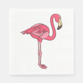 Serviette En Papier Flamant rose Rose Aux Jambes Longues (Devant)