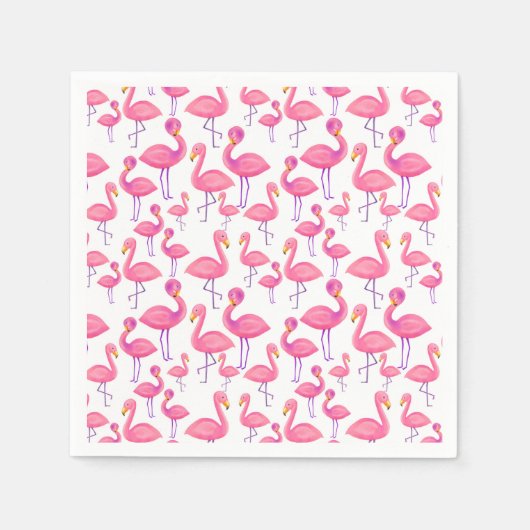 Serviette En Papier Flamant rose rose Baby shower moderne (Devant)