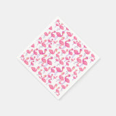Serviette En Papier Flamant rose rose Baby shower moderne (Coin)
