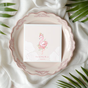 Serviette En Papier Flamant rose rose C'est un Baby shower fille