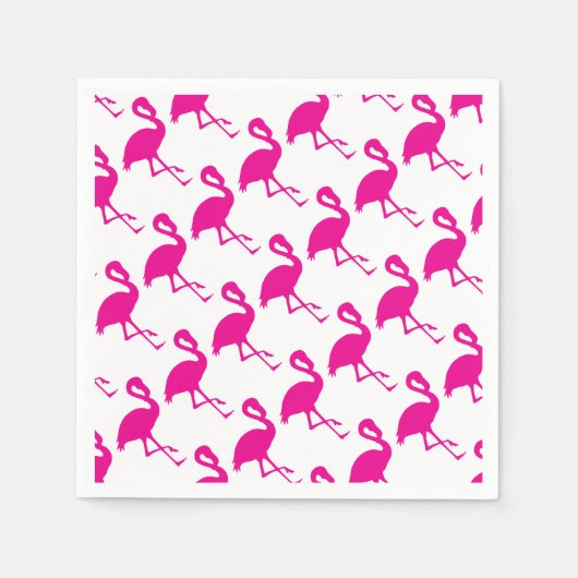 Serviette En Papier Flamant rose rose chaud (Devant)