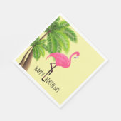 Serviette En Papier Flamant rose rose et palmiers papierPapier serviet (Coin)