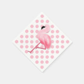 Serviette En Papier Flamant rose rose et serviettes Polka Dot (Coin)