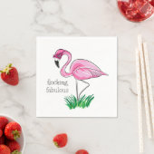 Serviette En Papier Flamant rose rose Flockant Fabuleux lunettes roses (En situation)