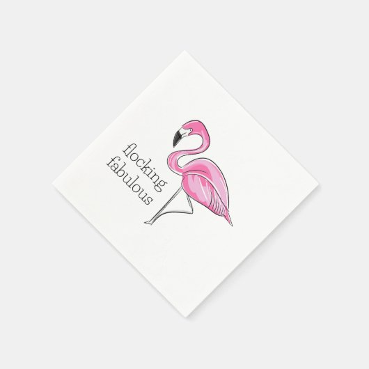 Serviette En Papier Flamant rose rose Flocking Fabulous (Coin)