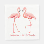 Serviette En Papier Flamant rose rose Mariage tropical Fête des mariée (Devant)