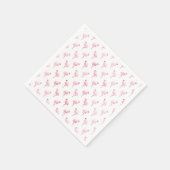 Serviette En Papier Flamant rose rose Motif de fête d'anniversaire (Coin)