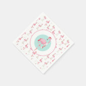 Serviette En Papier Flamant rose rose pâle de Noël (Coin)