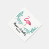 Serviette En Papier Flamant rose rose Palm Feuille verdure Anniversair (Coin)