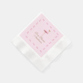 Serviette En Papier Flamant rose rose personnalisé Thème (Coin)