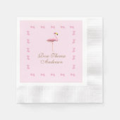 Serviette En Papier Flamant rose rose personnalisé Thème (Devant)