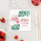 Serviette En Papier Flamant rose rose tropical 50e anniversaire Thème (En situation)