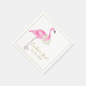 Serviette En Papier Flamant rose rose tropical blanc Magnolia Élégant (Coin)