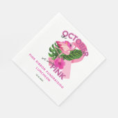 Serviette En Papier Flamant rose rose tropical Cancer du sein Collecte (Coin)