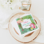 Serviette En Papier Flamant rose rose tropical Fête des mariées Mariag