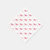 Serviette En Papier Flamant rose rose violet Aquarelle Flamants roses (Coin)
