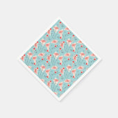 Serviette En Papier Flamant rose Santas Blue Multi papier serviette (Coin)