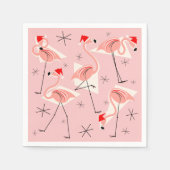 Serviette En Papier Flamant rose Santas Papier rose serviette (Devant)