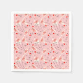 Serviette En Papier Flamant rose Santas rose Multi papier serviette (Devant)