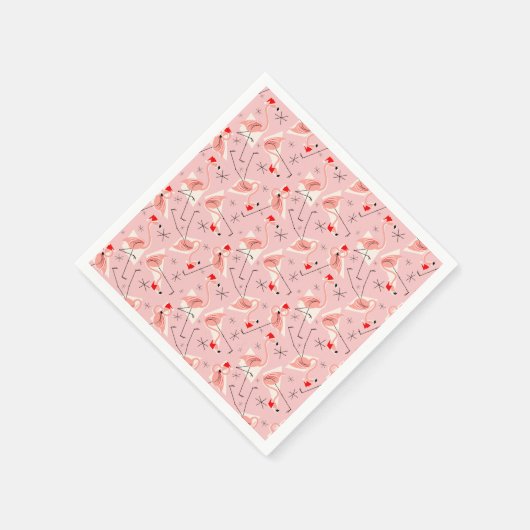 Serviette En Papier Flamant rose Santas rose Multi papier serviette (Coin)