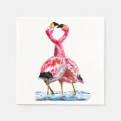 Serviette En Papier Flamant rose Tango - Amour (Devant)