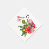 Serviette En Papier Flamant rose & Tiki Cocktail Serviettes (Coin)