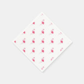 Serviette En Papier Flamant rose tropical (Coin)