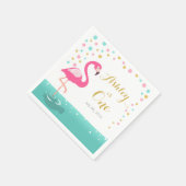 Serviette En Papier Flamant rose Tropical Anniversaire Papier de fête (Coin)
